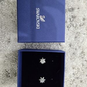 Swarovski Starburst Silver Earrings